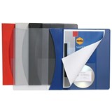 A4 MARBIG PREMIER INSERT PP FLAT FILES CLEAR FRONT GREY