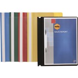 A4 MARBIG STANDARD PP FLAT FILES  CLEAR FRONT  GREEN