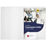MARBIG PRESENTATION FOLDERS PRO SERIES A4 WHITE GLOSS PK20