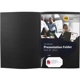 MARBIG PRESENTATION FOLDERS PRO SERIES A4 M ATT BLACK PK20