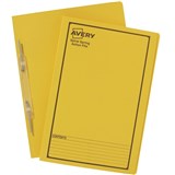 AVERY SPIRAL SPRING ACTION FILES YELLOW PRINTED BLACK