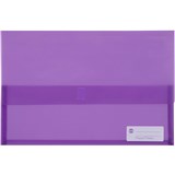 MARBIG POLYPICK DOCUMENT WALLET FOOLSCAP 25MM GUSSET PURPLE