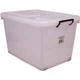 90 LITRE STORAGE BOX CLEAR I425 640L X 445W X 390H