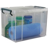 ITALPLAST 20L STACKA STORAGE BOX WITH LID CLEAR I299