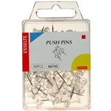 ESSELTE PUSH PINS  CLEAR 46742 PK50