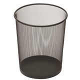ESSELTE METAL MESH WASTE BIN BLACK 10L
