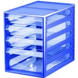 ITALPLAST 4 DRAWER OFFICE Organiser Cabinet Blueberry