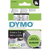 DYMO 1000 TAPE BLACK ON CLEAR 9MM ESS340910 SD40910 ROLL