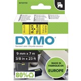 DYMO 1000 TAPE BLACK ON YELLOW 9MM X 7M ESS340918