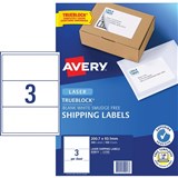 AVERY L7155 MAILING LSR LABELS 2007x931mm 3Sht Shipping