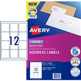 AVERY LASER LABEL L7164 12 PER PAGE