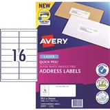 AVERY LASER LABEL L7162 16 UP 991x34mm 1600 labels 959003