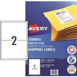 AVERY L7168 SMOOTH FEED LABEL Laser 2Sht 1991x1435mm White Box 250 shts