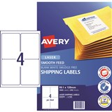 AVERY L7169 SMOOTH FEED LABEL Laser 4Sht 991x139mm White Box 250 shts