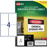 AVERY HEAVY DUTY LASER LABELS L7069 4 LPSht 991x139mm PK25