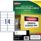 AVERY HEAVY DUTY LASER LABELS L7063 14 LPSht 991x381mm BX350