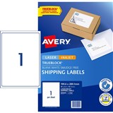 AVERY INTERNET SHIPPING LABELS L7167 1LPSht 1996x2891mm Pack of 10 Laser Labels