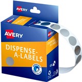 AVERY DISPENSER LABEL CIRCLES DMC14S 14MM SILVER 937274 PK500