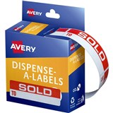 AVERY DISPENSER LABELS PRINTED SOLD TO DMR1964SO 19X64MM PK125