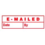 DESKMATE PRE INK STAMP RED E10 EMAILED DATE  BY