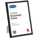 A4 QFRAME CERTIFICATE FRAME BLACK DESK AND WALL MOUNTABLE