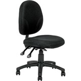 LINCOLN TYPIST CHAIR MEDIUM BACK BLACK FABRIC
