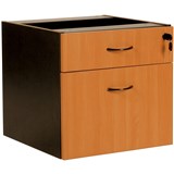 LOGAN FIXED PEDESTAL 1 Drawer 1 File Beech  Ironstone