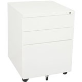 RAPIDLINE MOBILE PEDESTAL 2 DRAWER 1 FILE WHITE CHINA H610xW450xD500 GMP3 WC