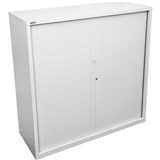 GO TAMBOUR DOOR CUPBOARD White Satin H1200xW900xD470mm