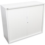 GO TAMBOUR DOOR CUPBOARD White Satin H1200xW1200xD470mm
