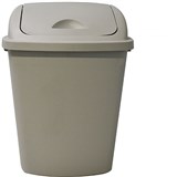 ITAPLAST HEAVY DUTY WASTE BIN 42 LITRE GREY WITH LID