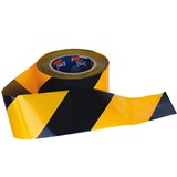 BARRICADE SAFETY TAPE 100m x 75mm YellowBlack  A4629172