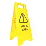 CLEANLINK SAFETY SIGN Work Area 32x31x65cm Yellow