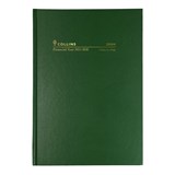 COLLINS FINANCIAL YEAR DIARY A4 2 DAYS TO PAGE GREEN 1ST JULY  30TH JUNE
