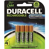 DURACELL RECHARGABLE BATTERY AAA PRECHARGED CARD OF 4
