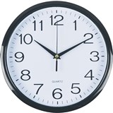 ITALPLAST WALL CLOCK 30cm Black FrameWhite Face