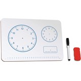 JPM EDUCATIONAL WHITEBOARD A4 Clock 299x212x3mm