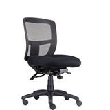 RAPIDLINE OPERATOR CHAIR ERGONOMIC MESH BLACK FABRIC SEAT BLACK MESH FNXDAM