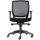RAPIDLINE HARTLEY TASK CHAIR PROMESH MEDIUM BACK BLACK
