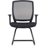 RAPIDLINE VISITOR CHAIR MESH VISITOR CHAIR BLACK FABRIC SEAT BLACK MESH
