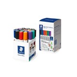 STAEDTLER 351 LUMOCOLOUR WHITEBOARD MARKER BULLET 2MM ASSORTED CUP 19