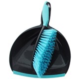 COMPASS DUST PAN AND BRUSH SET BLUE AND GREY