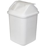 COMPASS RECTANGULAR SWING Lid Bin 20Litres White