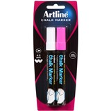 ARTLINE CHALK MARKERS 2MM BULLET ASSORTED PACK OF 2