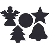 ZART SCRATCH CHRISTMAS SHAPES BRIGHT RAINBOW COLOURS PACK OF 30