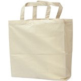 ZART CALICO BAG WITH HANDLES 35X45CM BEIGE PACK OF 10