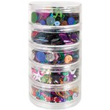 ZART SEQUINS BRIGHT ASSORTED SHAPES  COLOURS PACK OF 100GM