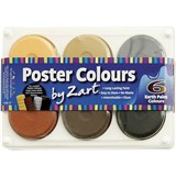 ZART PAINT EARTH PAINT COLOURS PACK OF 6