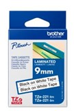 BROTHER TZE221V2 PTOUCH TAPE 9MMX8M BLACK ON WHITE TWIN PACK