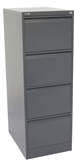 GO 4 DRAWER FILING CABINET H1321xw460xd620mm Graphite Ripple